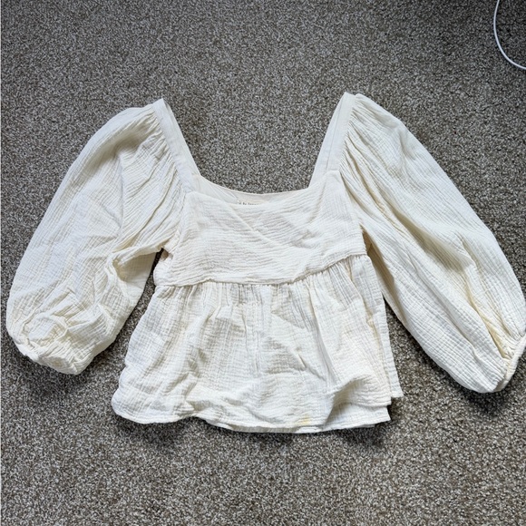 By Together Tops - Puff-Sleeve Square-Neck Top
